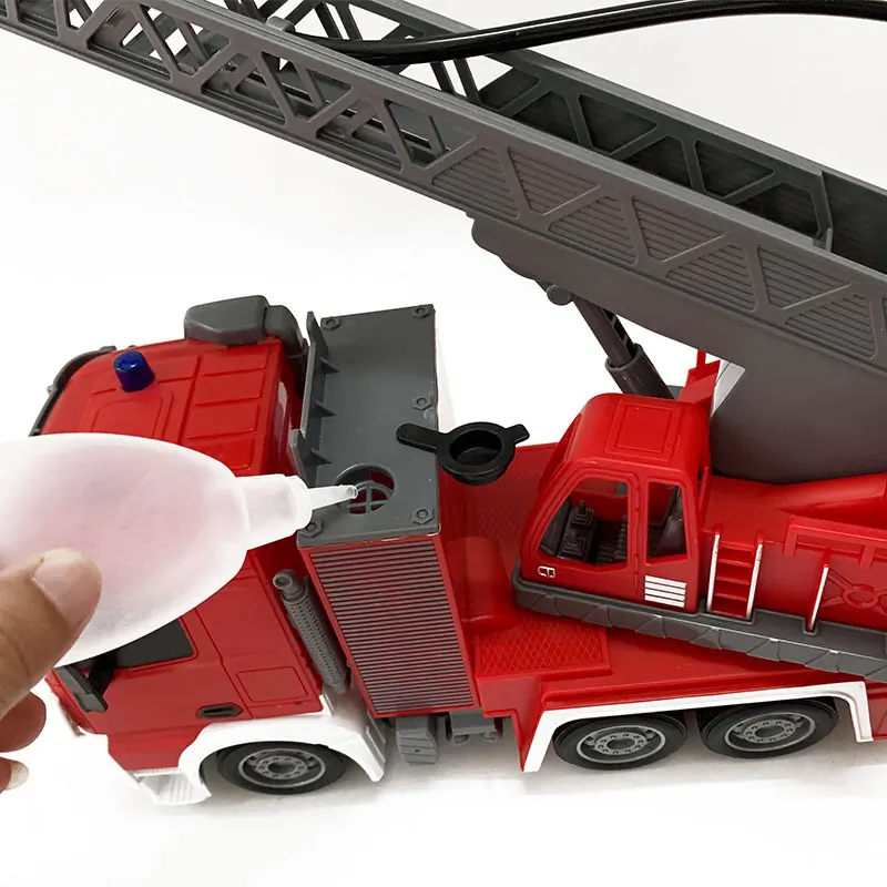 Toy Fire Truck With Lights And Sounds RC Fire Truck Rescue Boom and Water Pump Hose to Shoot Water Firetruck Fire Engine For Kid enlarge