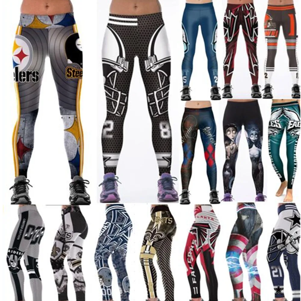 2000 #20 цветов S 4XL 3D женские леггинсы для фитнеса Команда Питтсбург Стилерс