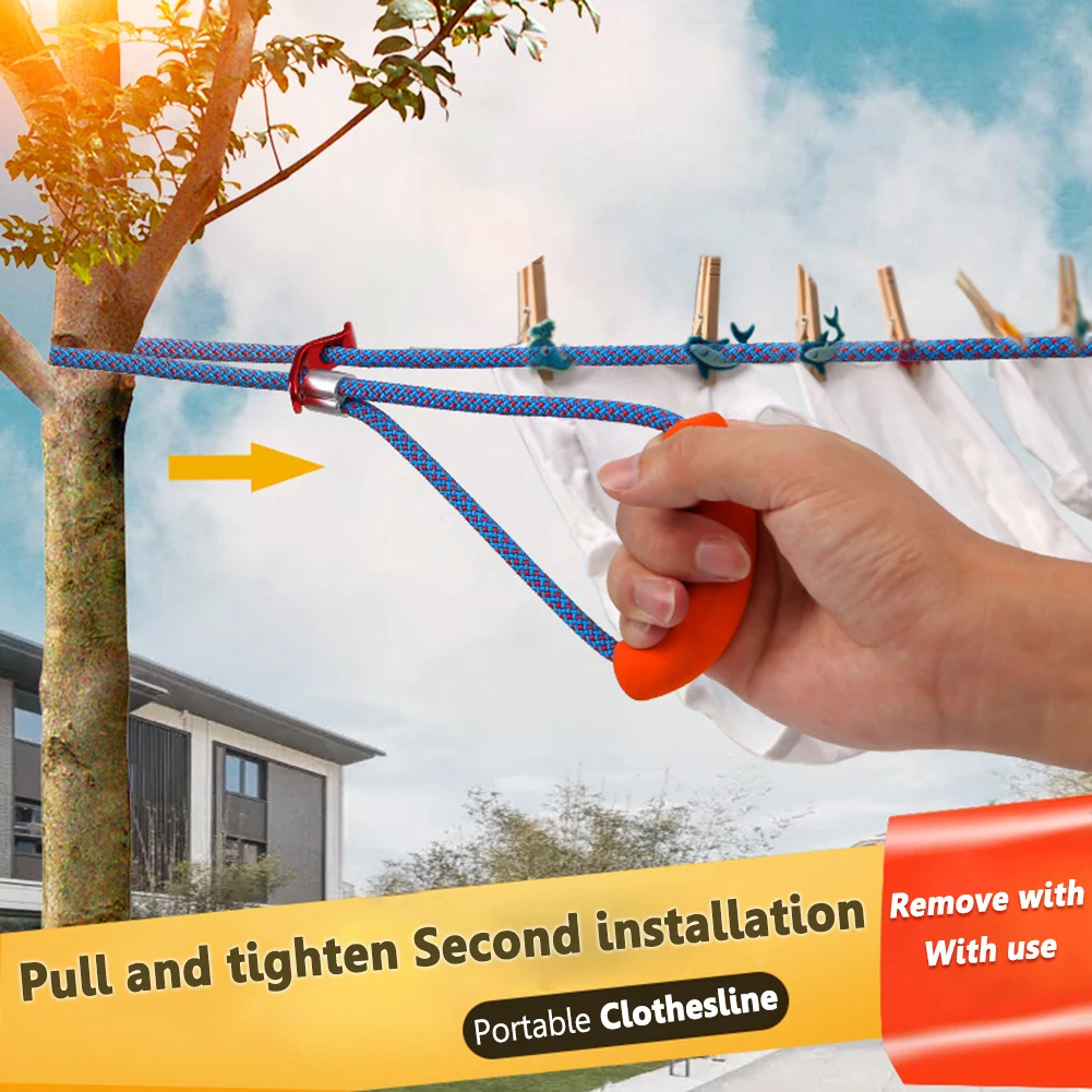 

Multifunctional Paracord Rope Tent Hanging Lanyard Cord Outdoor Camping Hiking Survival Windproof Non-slip Clothesline