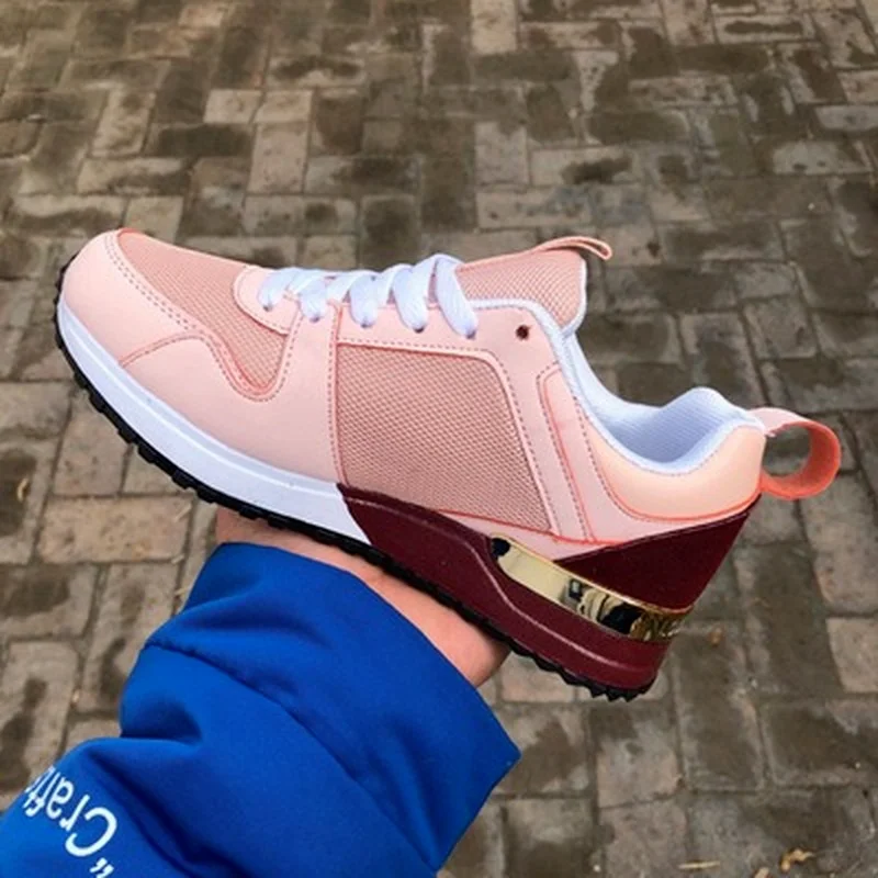 

2021 Women Sneaker Spring Autumn Casual Breathable Platform Sport Shoes Fashion Running Walking Lace Up Ladies Shoes Sneakers