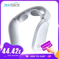 jeeback g2 neck massager electric cervical massager hot compress l shaped wear 360%c2%b0floating massage work with mijia app