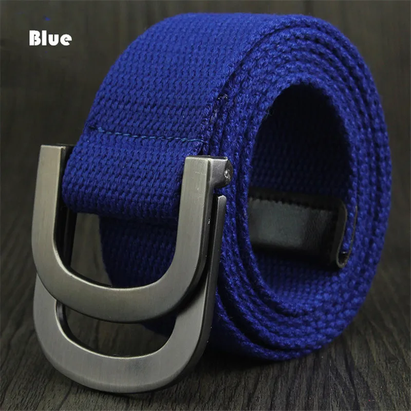 Ремень брезентовый унисекс тактический пояс с двойной кольцевой пряжкой