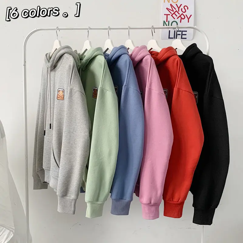 Мужские толстовки с принтом медведя Privathinker корейские свитшоты длинным рукавом и