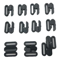 plastic hardware adjustable tape accessories blackclear clasps hooks eye set bow tie fastener clips 1000 sets
