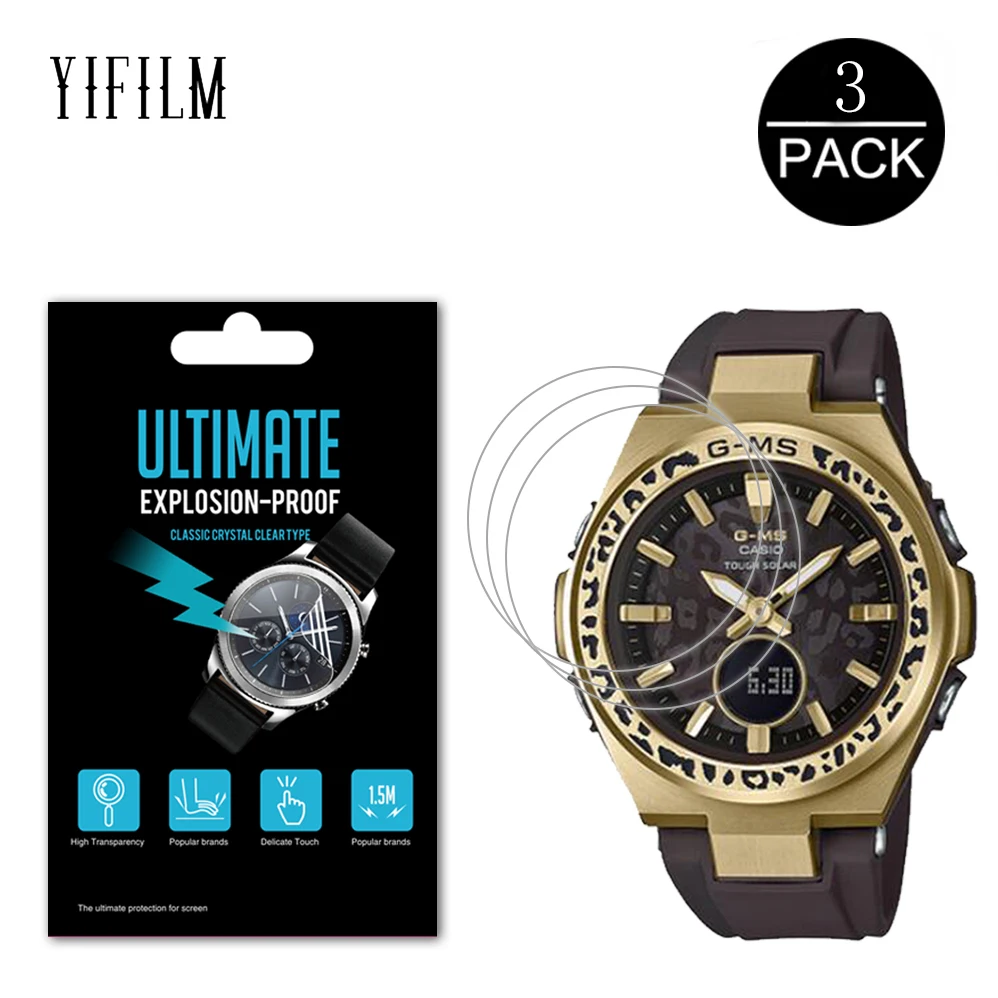 

3PCS 0.15mm Screen Protector For Casio BABY-G MSG-S200C MSG-S200G MSG-S200CG MSG-S200WLP 1/5/7APR Anti-Scratch Film Not Glass