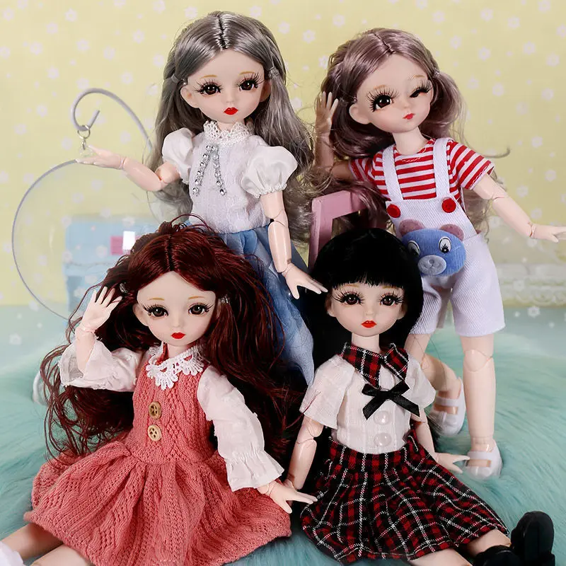 Новый 15 подвижные суставы 12 дюймов BJD кукла 30 см 1/6 макияж одеваем куклы с модная