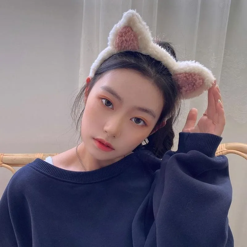 

Cute Plush Cartoon Bear Ear Headband Baby Girls Lovely Headwears Autumn Hair Accessories Hoop Winter Hair Hairband Y1P4