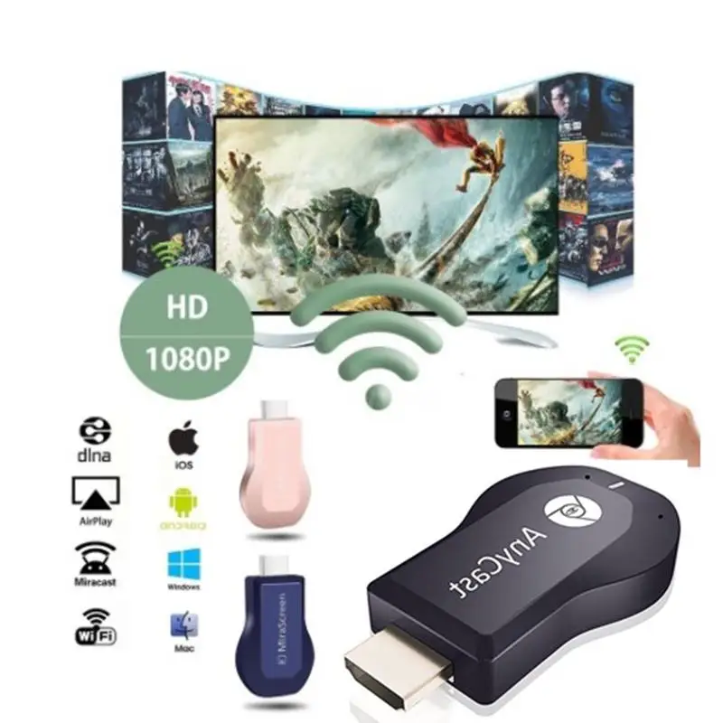 Kuulee 128M Anycast m2 Miracast Any Cast беспроводной DLNA AirPlay зеркальный HDMI ТВ-стик Wifi Дисплей Dongle