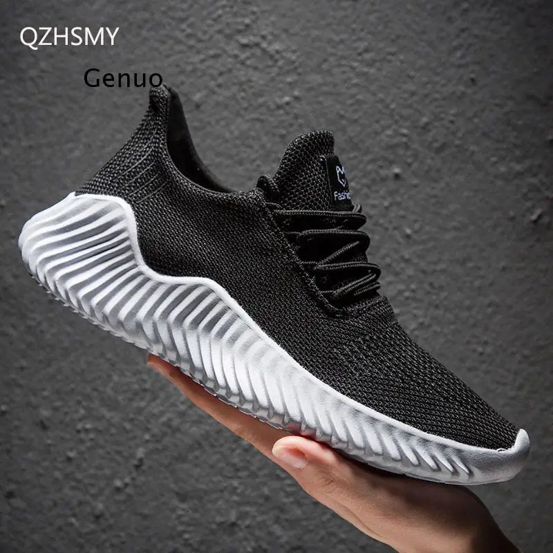 

Mesh Men Shoes Breathable White Mens Sneakers Trendy Lace-Up Lightweight Black Walking Big Size Man Shoe