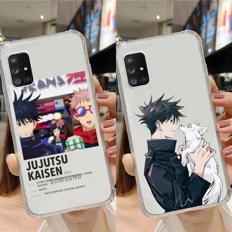 

Jujutsu Kaisen Satoru Gojo Phone Case Transparent For Samsung Note A 7 8 9 10 20 50 51 71 90 20 11 81 e LITE Ultra PRO