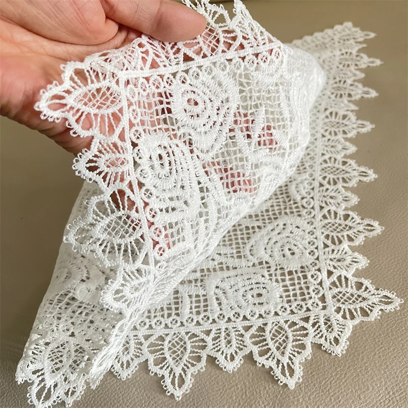 Высококачественный точечный кружевной край большой лацкан ложный воротник шаль