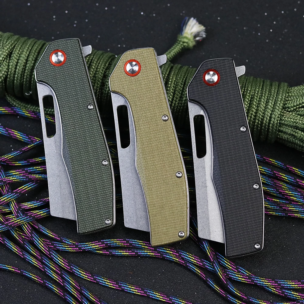 Новый карманный складной нож лезвие D2 Высококачественная льняная ручка