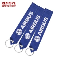 3pcs keychain aviation gifts airbus keychain key holder for cars and motorcycles keyring oem embroidery llaveros keychain fobs