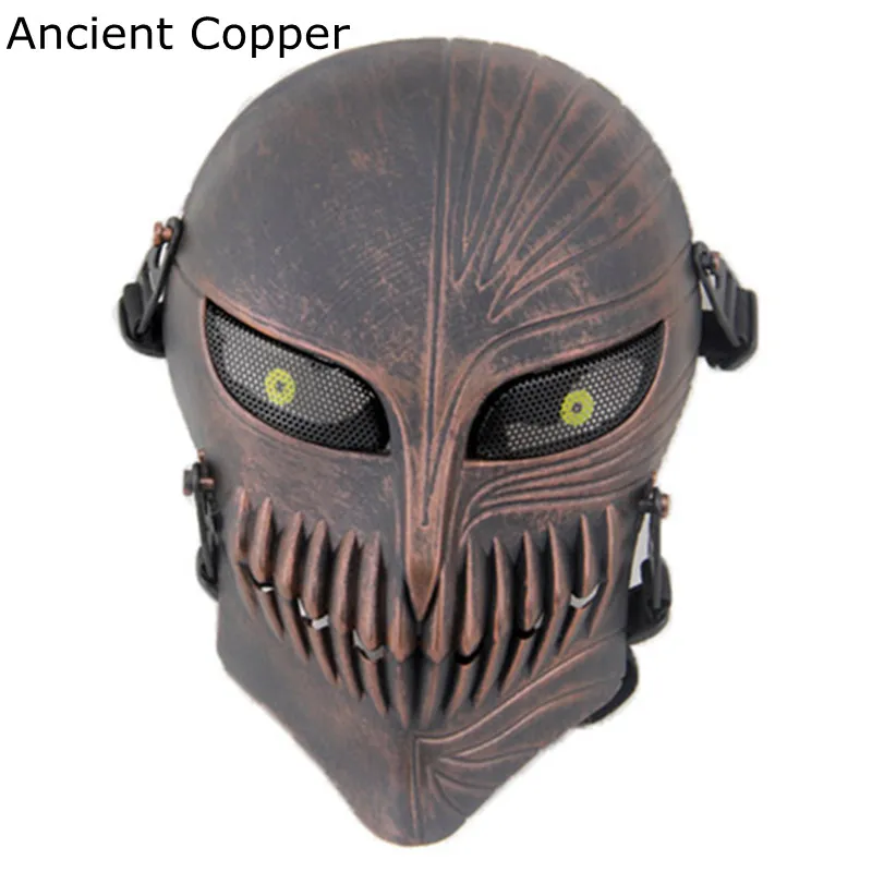 Ancient Copper Смерти Ичиго Куросаки из Блич маска Хэллоуин маскарад череп Косплей костюмы CS военная игра тактический реквизит - Цвет: Ancient Copper
