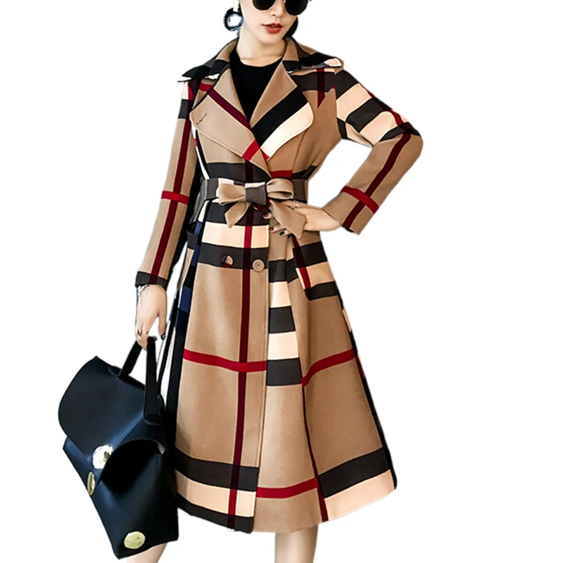 

Двубортное пальто, осенняя одежда, Женское зимнее пальто, женское длинное простое пальто в стиле ретро с лацканами, ветровка