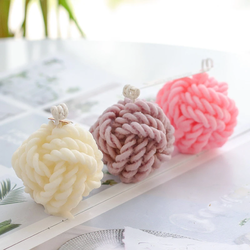 

Корейский креативный узел толстая пряжа мяч Сделай Сам ароматическая свеча силиконовая форма 3d форма для шаров