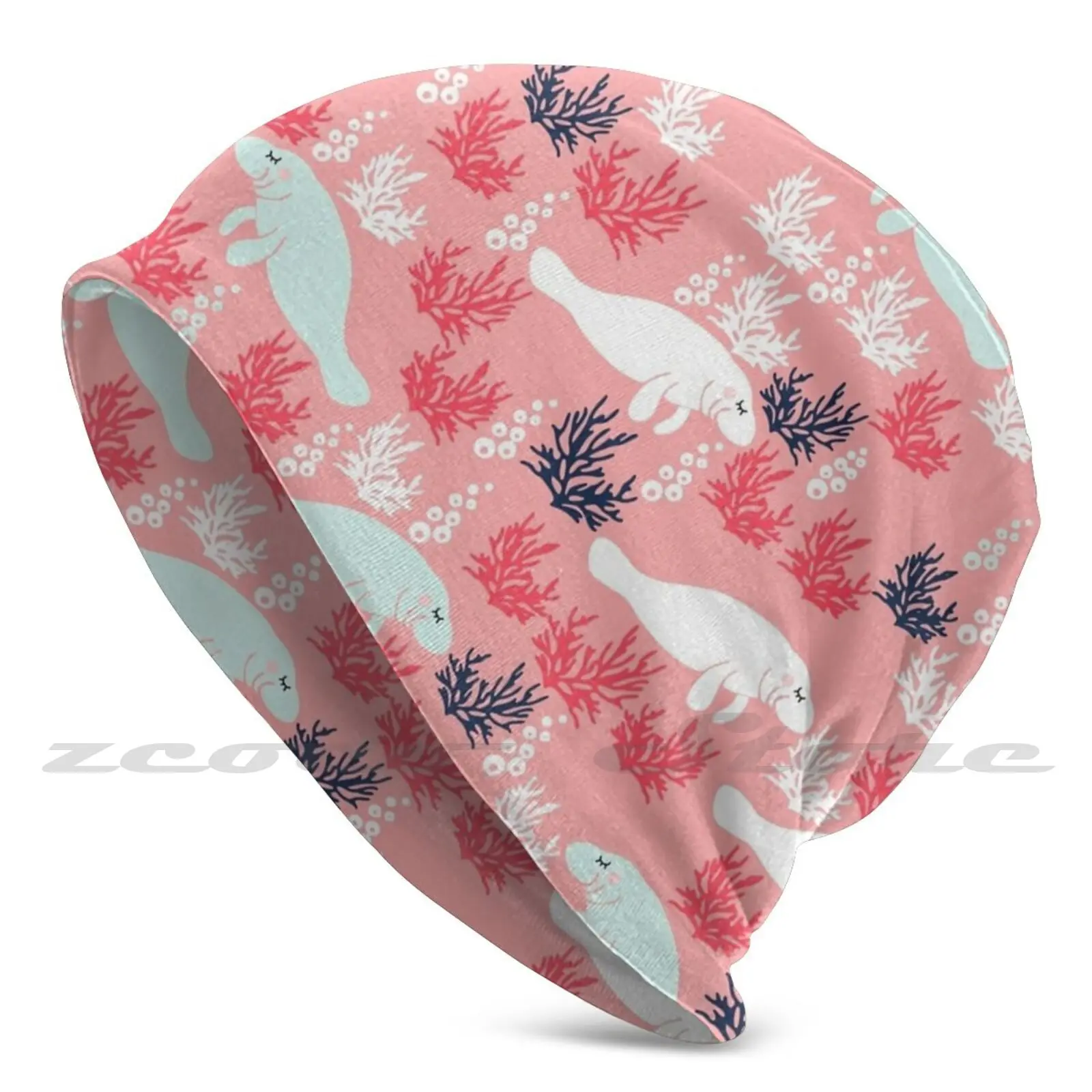 

Милая вязаная шапка для мужчин, эластичная мягкая Персонализированная Подарочная шапка с узором, розовая, красная, синяя, белая Милая шапка ...