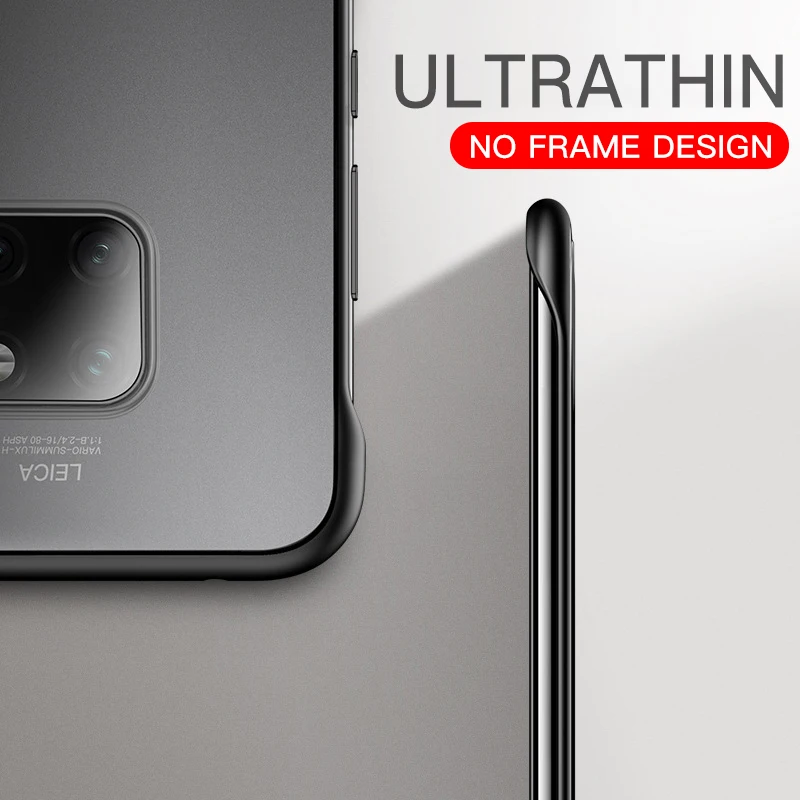 Ультратонкий Прозрачный чехол без рамки для телефона Huawei P20 P30 P40 Mate 20 30 40 Pro Honor