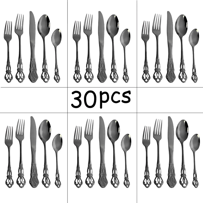 

Набор столовых приборов из нержавеющей стали, 30 шт.