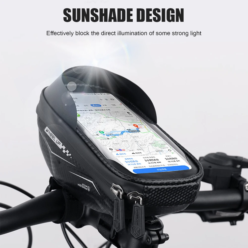 

Wheel Up Mountain Bike Bag Touchscreen Bicycle Frame Shell Bags Cycling Waterproof Front Top Tube Phone Case Cycling Accessories