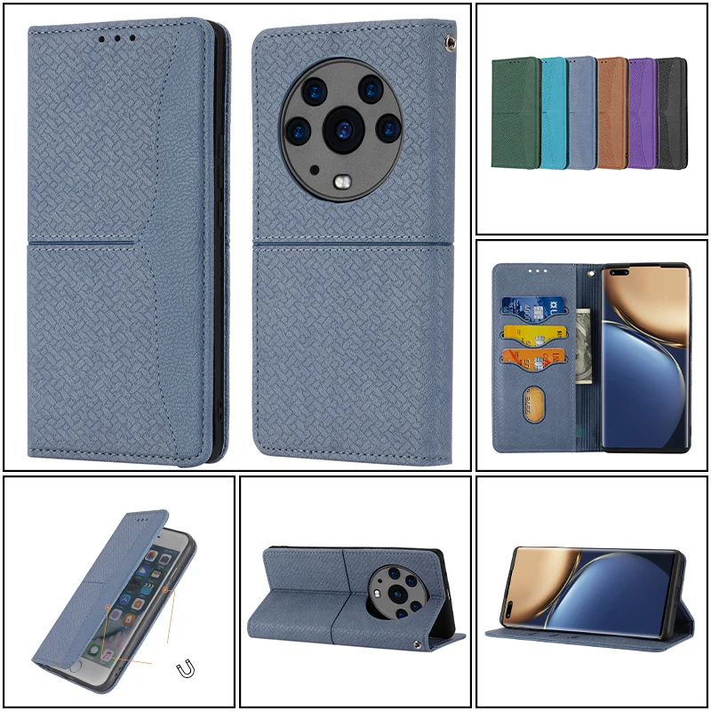 

Fashion Magnetic Wallet Flip Leather Case For Huawei P50 Honor 50 Magic 3 Pro X20 Nova 8i Ultra Thin Card Slot Shockproof Cover