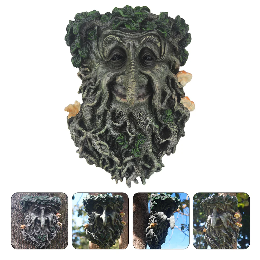 

Tree Face Bird Feeder Outdoor Old Man Wild Bird Feeder Whimsical Tree Sculpture