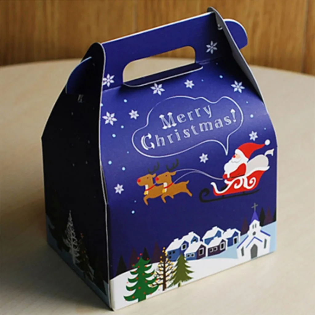 5 шт. Рождественская Подарочная коробка бумага Санта Клаус Конфета в виде