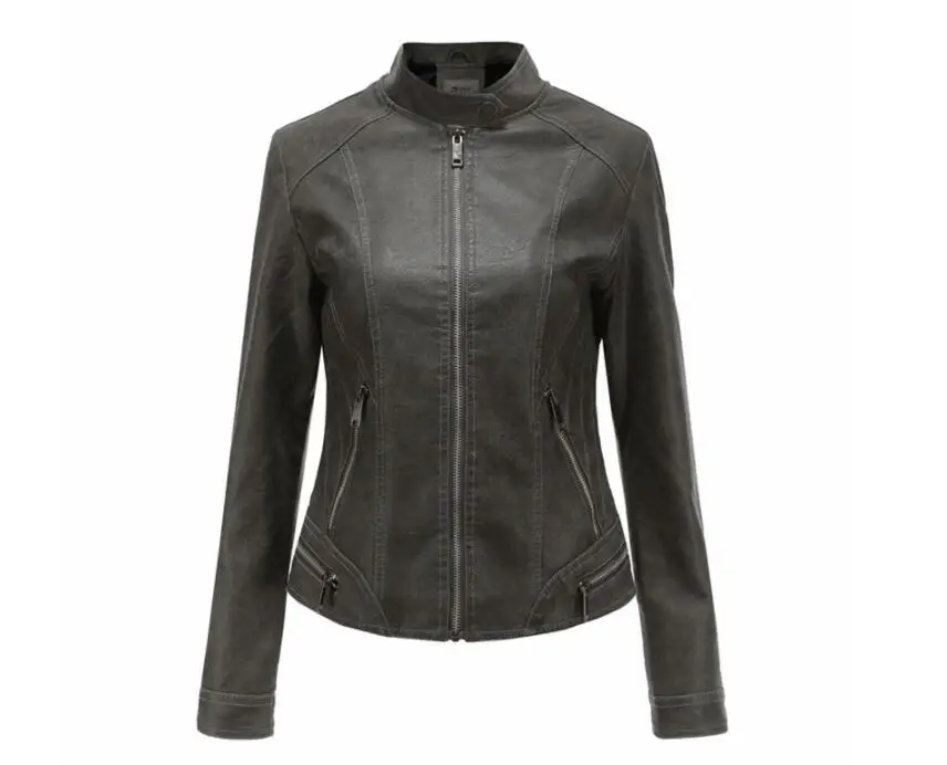 Женская куртка из искусственной кожи женская зимняя коллекция 2019 года моющаяся