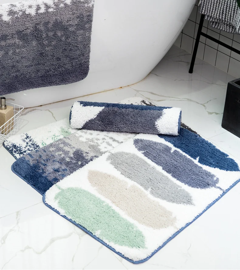 Nordic modern rug new simple household flocking carpet floor mat bedroom bathroom slip | Дом и сад