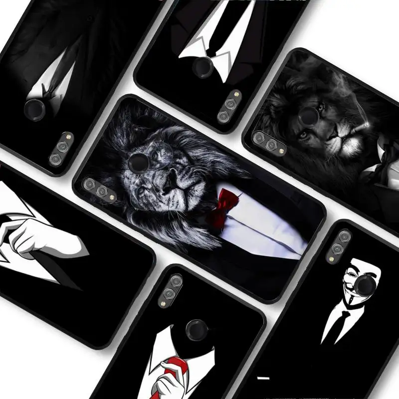 

Man Suit Shirt Tie Phone Case For Huawei honor 10Lite 10i 20 8x 10 Funda for Honor 9lite 9xpro Back Coque