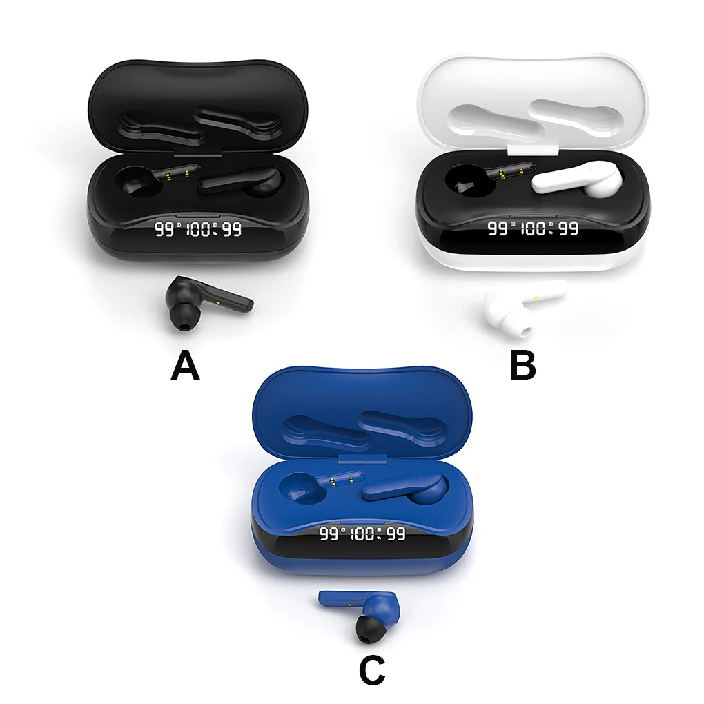 

Беспроводные наушники-вкладыши Bluetooth V5.1, перезаряжаемые наушники, пластиковая портативная гарнитура для звонков в офисе, белый цвет