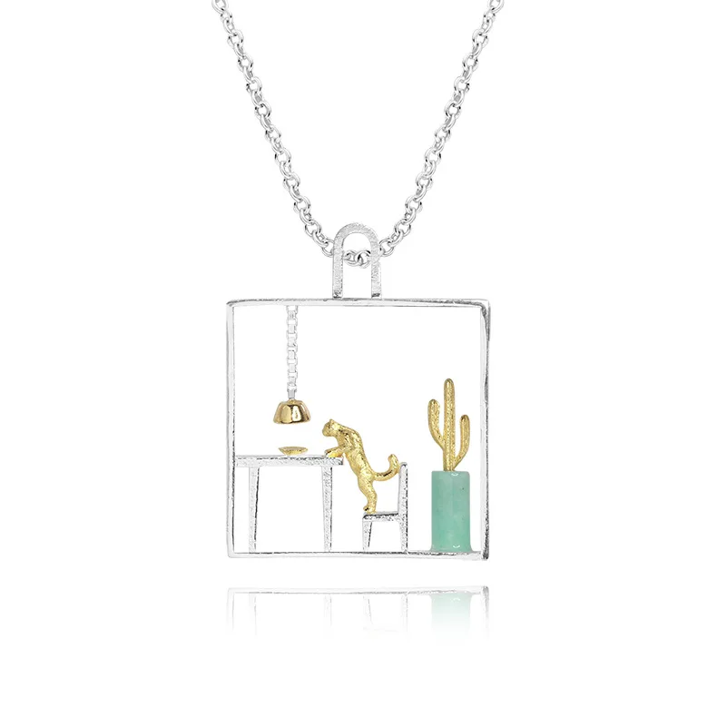 Оригинальный Кот дома изящный Серебряный креативный кошачий дом забавная