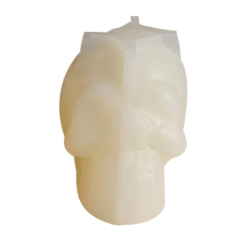 

3D форма в виде черепа и свечи на Хэллоуин, силиконовая форма для изготовления мыла, помадки, конфет, торта, шоколада, украшения, «сделай сам», ...