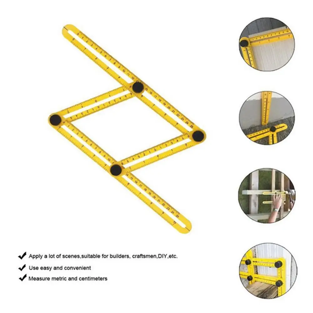 Линейка Складная квадратная многофункциональная из АБС пластика|Шаблоны| |