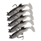 Свинцовая головка мягкие рыболовные силиконовые приманки для окуня 8 см13 г 5 шт. набор воблеров для щуки окуня резиновая рыбка рыболовные снасти