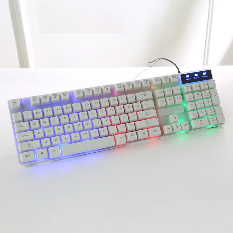 USB Проводная имитация механической игровой клавиатуры 104 Keycaps игровая клавиатура