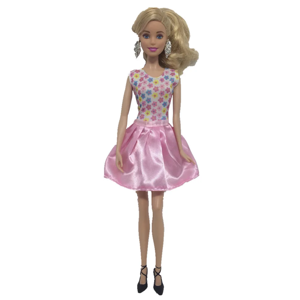 N-14 1-set Cartoon Pattern Doll Skirt Clothes Girl DIY for 1/6 OOAK Beauty Doll's Dress A Brand Head As Gift If 3sets or More