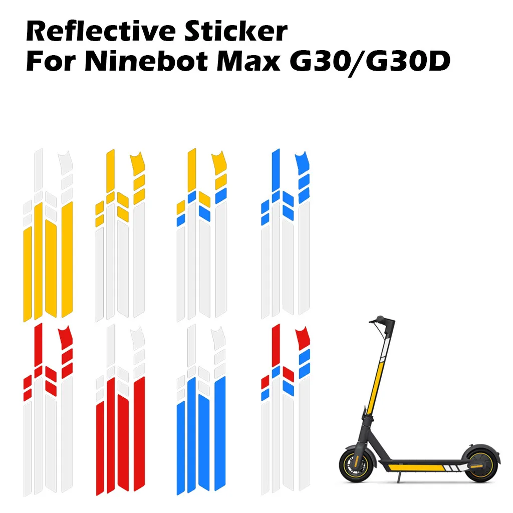 Светоотражающие наклейки на скейтборд для электрического скутера Ninebot Max G30