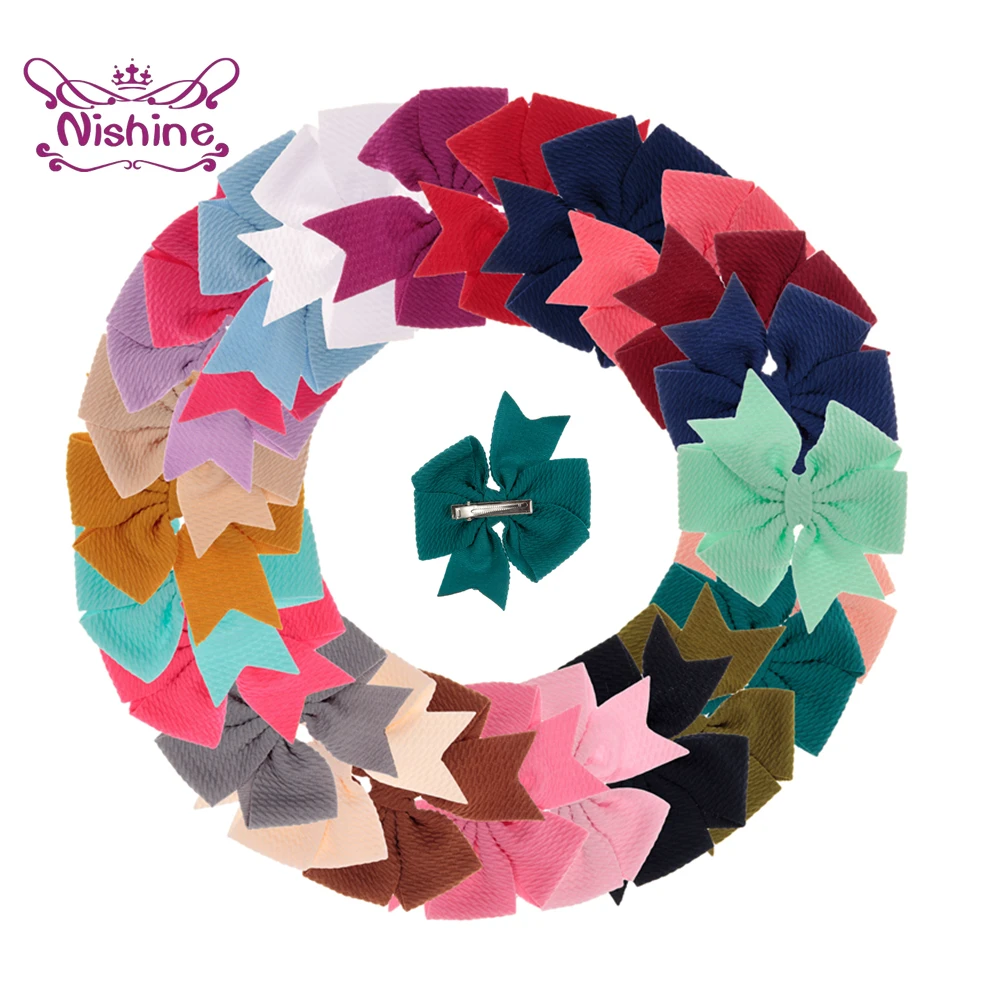 Nishine 4 &quot10 шт./лот ласточкиным хвостом банты из шифона с зажимом короткое модное