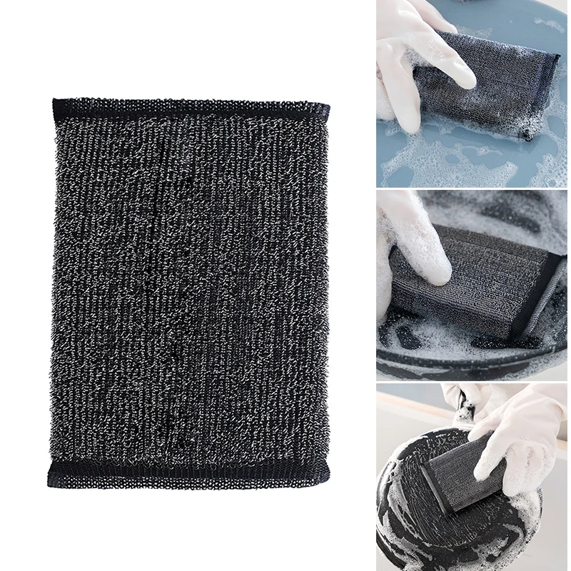 

6pcs Kitchen's Steel Ring Magics Dishwashing Sponge Clean Rub Pot Rust Focal Stains Sponge Removing Kit Outils Gadgets