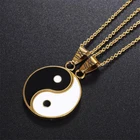 В китайском стиле с изображением символа Инь и Ян головоломка индивидуальный кулон, ожерелье тренд, ювелирное изделие для пары