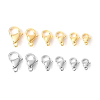ason 100pcslot goldsilver color stainless steel lobster clasp hooks necklace bracelet accessories for jewelry making supplies