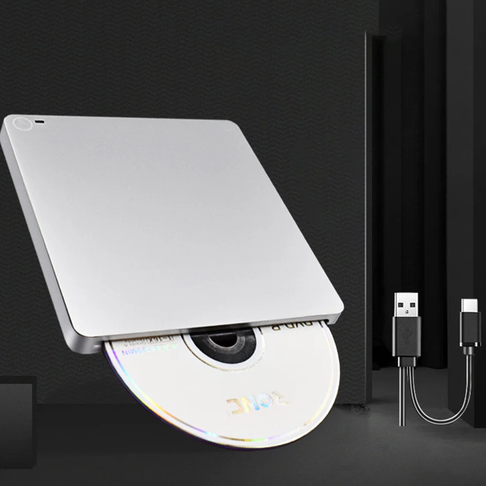 

1 Set Type-c External Recorders Dual Interface Burner Suction Type Burner USB3.0 External Burner for Home Office