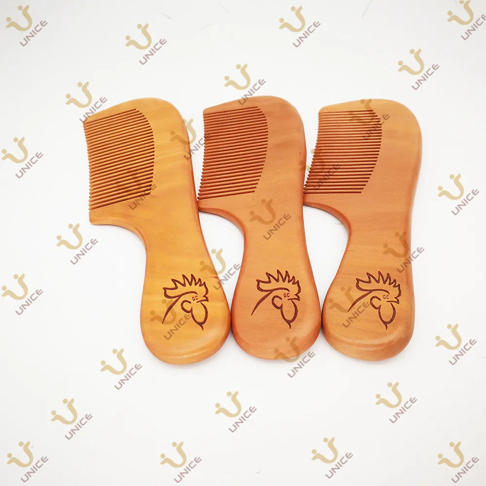 100 шт./лот деревянные гребни для бороды с логотипом под заказ гребень волос