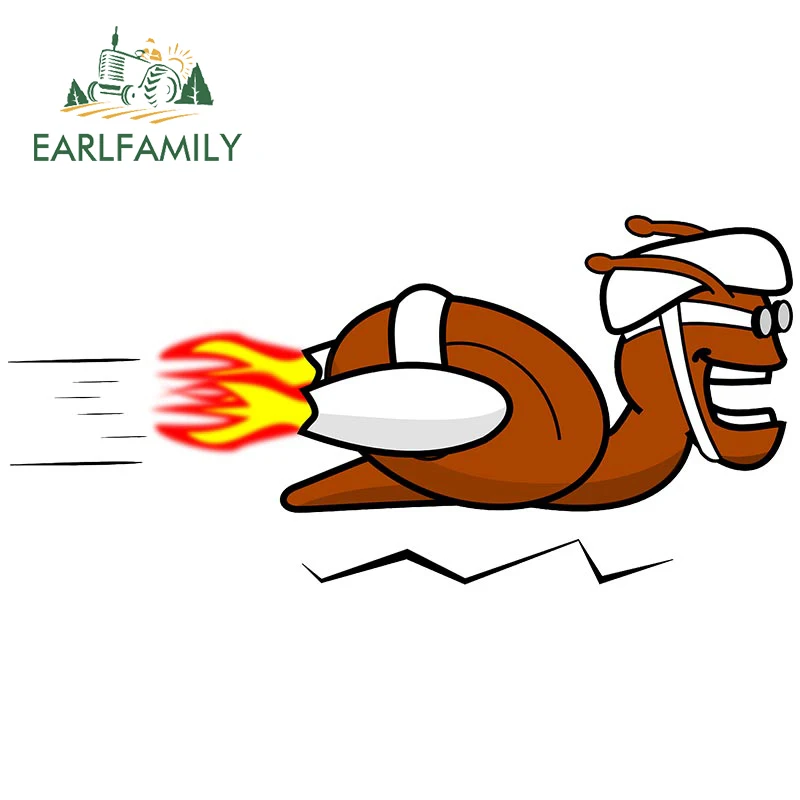 EARLFAMILY 13 см x 6,5 см смешная Улитка турбо Стайлинг автомобиля Наклейка самодельный Дизайн Виниловая Наклейка мотоцикл Windiow дверь автомобильные аксессуары