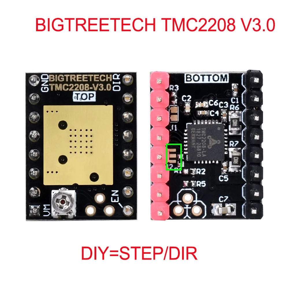 TMC2208 DIY BIGTREETECH TMC2209 V1.2 Драйвер шагового двигателя UART VS TMC2208 TMC2130 A4988 части 3d принтера для Ender 3 SKR V1.3 mini E3 плата - Цвет: TMC2208 DIY