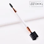 Косметический инструмент ZZDOG 1 шт., двусторонняя Кисть для макияжа, расческа для ресниц и бровей, многофункциональный инструмент для растушевки, из дерева, с длинной ручкой