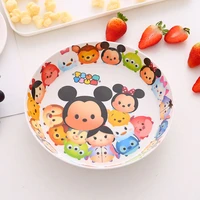 disney cartoon mickey cutlery plate dish plate large round household plastic melamine fruit plate creative cute small fresh