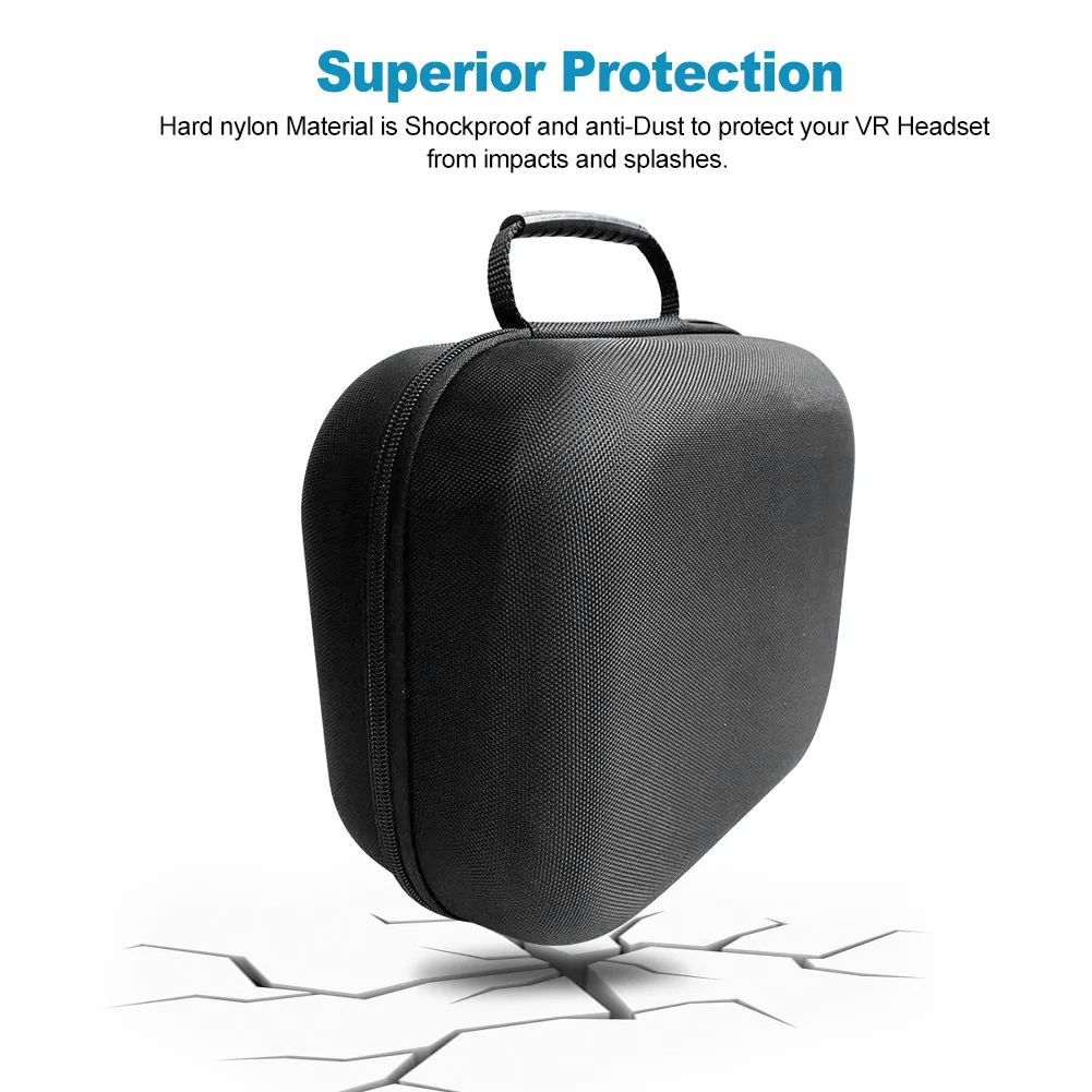 

Zipper Nylon Carrying Case Storage Bag Replacement Portable Shockproof Travel Gaming Black VR Accessories For Oculus Quest 2