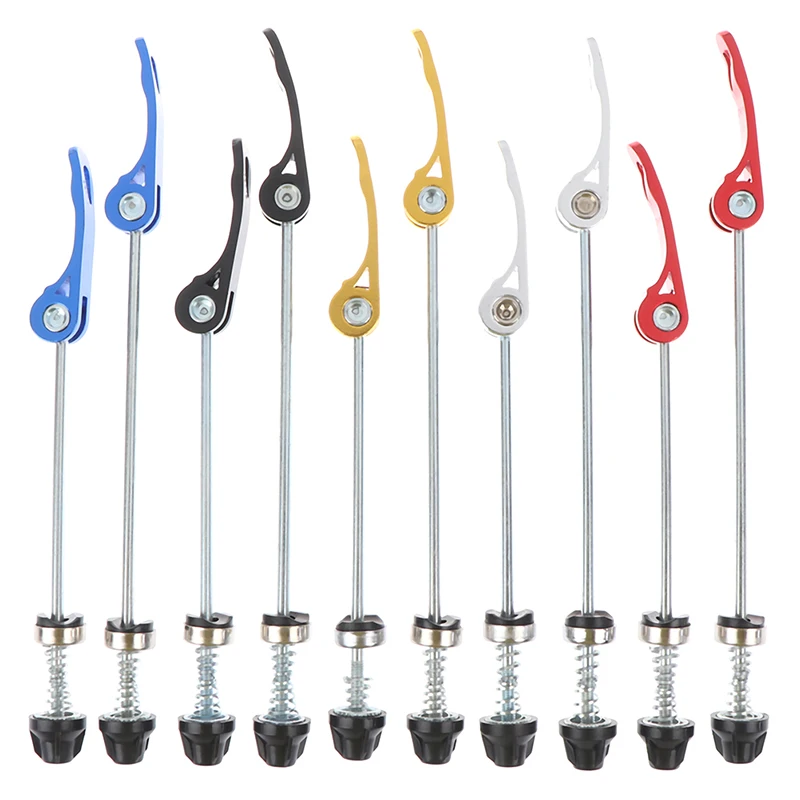 

2Pcs Aluminium Alloy Bicycle Quick Release Wheel Hub Skewers Mountain Road Bike Front&Rear Skewer Bolt Lever Axle Bicycle Tools